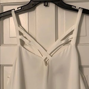 White criss-cross top